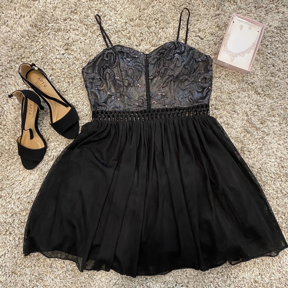 Black homecoming dress w/ cutouts